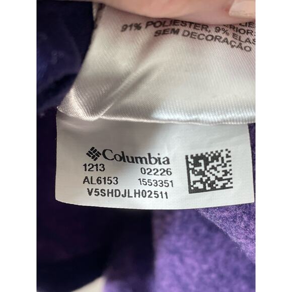 Columbia Ombre Spring 1/2 Zip Pullover Fleece Shirt Purple  Women Med Omni-Wick - Picture 5 of 5